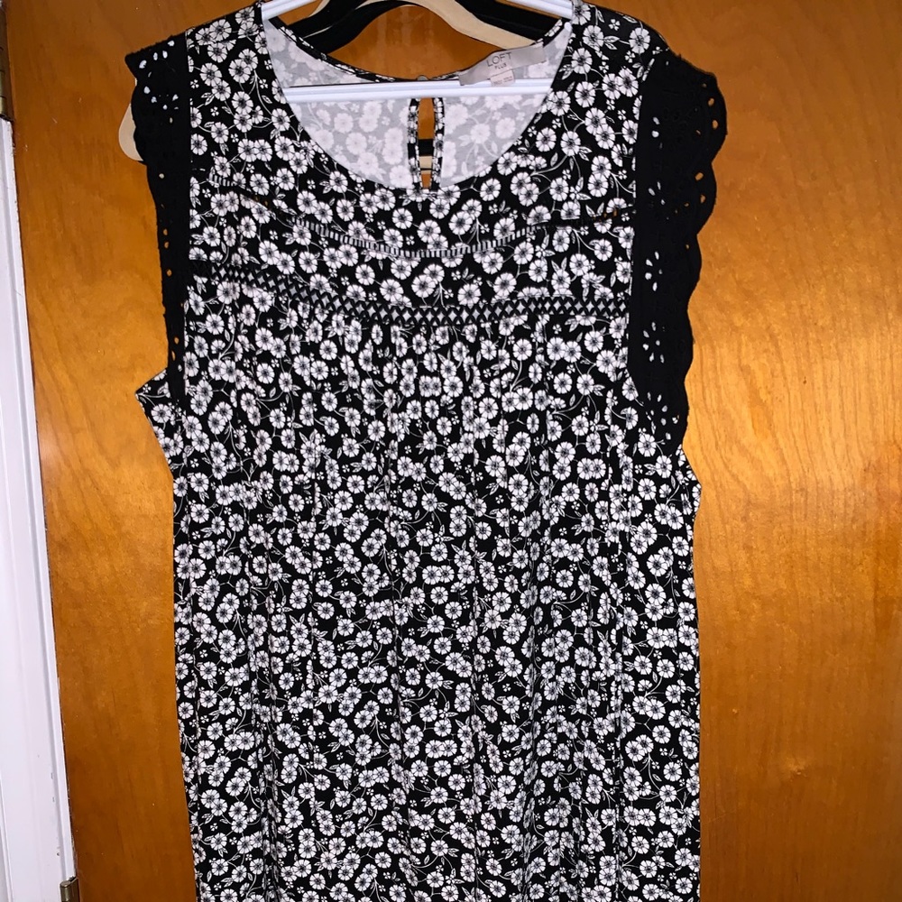 Black and white floral dress